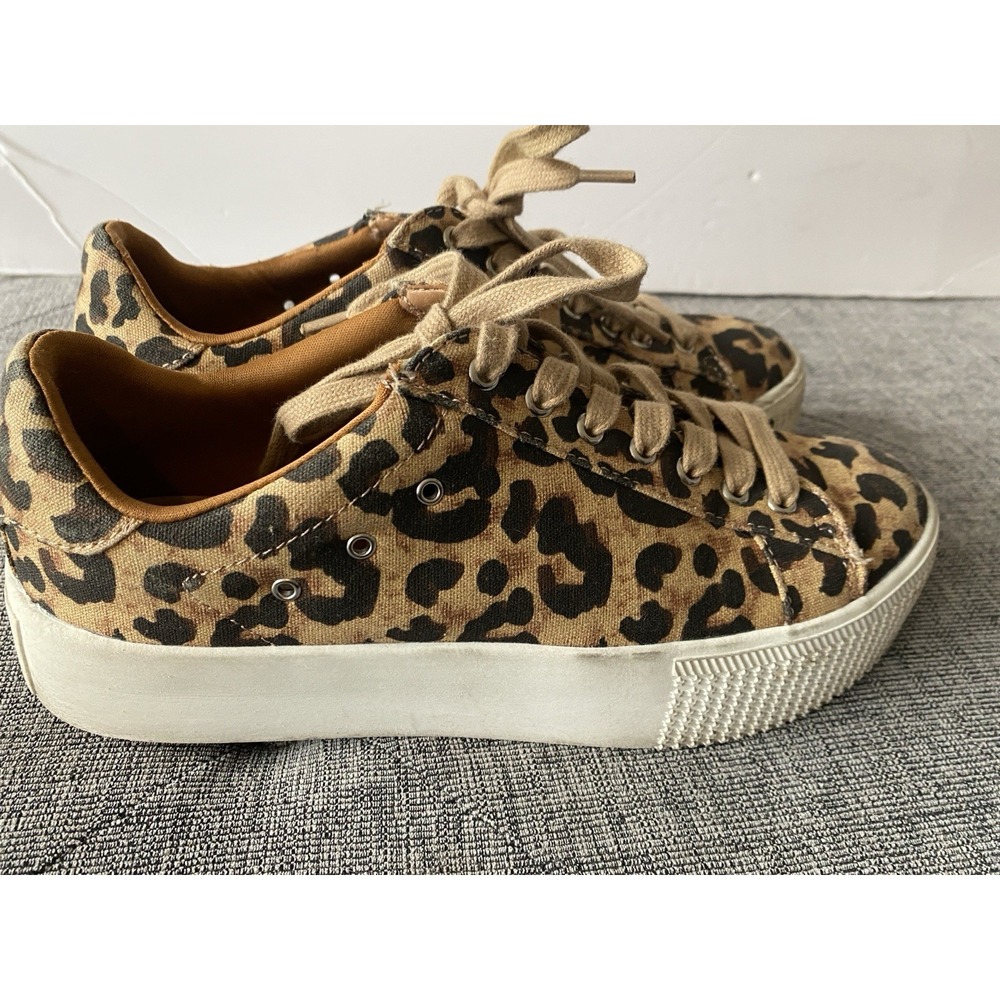 Steve Madden Women's Holmes  Platform Leopard Print Sneaker. Size 8.5 - Picture 3 of 7